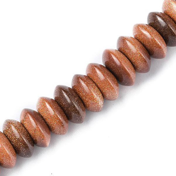 PandaHall Synthetic Goldstone Beads Strands, Saucer Beads, Rondelle, 12x5.5~6.5mm, Hole: 1.2mm, about 33pcs/strand, 7.80~8.82 inch...
PandaHall Synthetic Goldstone Beads Strands, Saucer Beads, Rondelle, 12x5.5~6.5mm, Hole: 1.2mm, about 33pcs/strand, 7.80~8.82 inch...