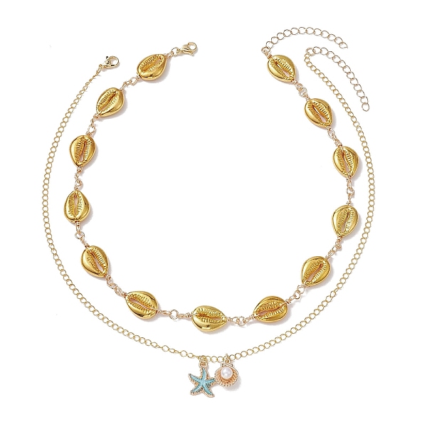 PandaHall Plastic Beaded Necklaces, Alloy Enamel Pendant Necklaces for Women, Golden, 17.40~17.83 inch(44.2~45.3cm), 2pcs/set Plastic
PandaHall Plastic Beaded Necklaces, Alloy Enamel Pendant Necklaces for Women, Golden, 17.40~17.83 inch(44.2~45.3cm), 2pcs/set Plastic