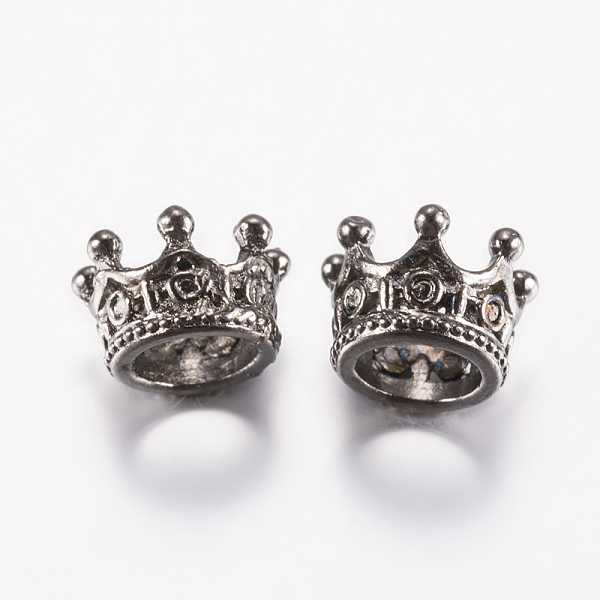 PandaHall Tibetan Style Alloy Beads, Crown, Gunmetal, 10.5x7mm, Hole: 6mm Alloy Crown
PandaHall Tibetan Style Alloy Beads, Crown, Gunmetal, 10.5x7mm, Hole: 6mm Alloy Crown