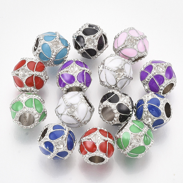 PandaHall Platinum Plated Alloy European Bead Rhinestone Settings, with Enamel, Large Hole Beads, Rondelle, Mixed Color, Fit for 2mm..., Multicolor
PandaHall Platinum Plated Alloy European Bead Rhinestone Settings, with Enamel, Large Hole Beads, Rondelle, Mixed Color, Fit for 2mm..., Multicolor