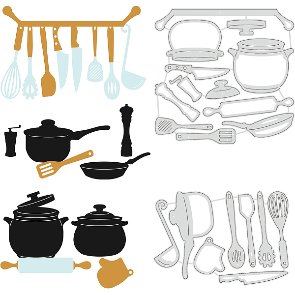 PandaHall BENECREAT 2Pcs Kitchen Crocks Cutting Dies, Kitchen Spatula Spoon Tools Embossing Stencils Template Die Cut Set for Card...
PandaHall BENECREAT 2Pcs Kitchen Crocks Cutting Dies, Kitchen Spatula Spoon Tools Embossing Stencils Template Die Cut Set for Card...
