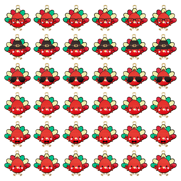 PandaHall DICOSMETIC 36Pcs 6 Style Cute Printed Alloy Pendants, Light Gold, Cadmium Free & Nickel Free & Lead Free, Turkey Charm, Mixed..., Multicolor
PandaHall DICOSMETIC 36Pcs 6 Style Cute Printed Alloy Pendants, Light Gold, Cadmium Free & Nickel Free & Lead Free, Turkey Charm, Mixed..., Multicolor