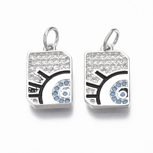 PandaHall Brass Micro Pave Cubic Zirconia Charms, with Jump Ring, Colorful, Rectangle with Eye, Nickel Free, Real Platinum Plated..., Clear
PandaHall Brass Micro Pave Cubic Zirconia Charms, with Jump Ring, Colorful, Rectangle with Eye, Nickel Free, Real Platinum Plated..., Clear
