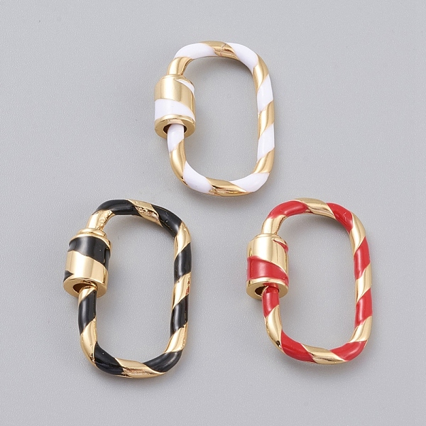 PandaHall Brass Enamel Screw Carabiner Lock Charms, for Necklaces Making, Long-Lasting Plated, Oval, Real 18K Gold Plated, Mixed Color..., Multicolor
PandaHall Brass Enamel Screw Carabiner Lock Charms, for Necklaces Making, Long-Lasting Plated, Oval, Real 18K Gold Plated, Mixed Color..., Multicolor