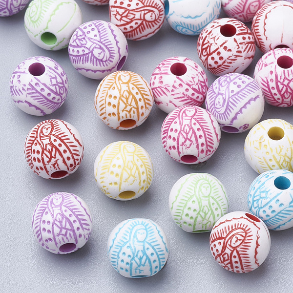 PandaHall Craft Style Acrylic Beads, Round with Virgin Mary, Mixed Color, 8x7.5mm, Hole: 2mm, about 1800pcs/500g Acrylic Round Multicolor
PandaHall Craft Style Acrylic Beads, Round with Virgin Mary, Mixed Color, 8x7.5mm, Hole: 2mm, about 1800pcs/500g Acrylic Round Multicolor