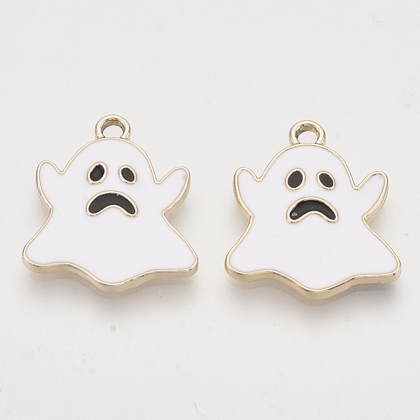 PandaHall Light Gold Plated Alloy Pendants, with Enamel, Ghost, Halloween, White, 20.5x18x2.5mm, Hole: 2mm Alloy+Enamel Ghost White
PandaHall Light Gold Plated Alloy Pendants, with Enamel, Ghost, Halloween, White, 20.5x18x2.5mm, Hole: 2mm Alloy+Enamel Ghost White