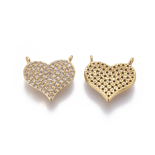 PandaHall Brass Micro Pave Cubic Zirconia Charms, Heart, Clear, Golden, 14.5x15x2mm, Hole: 1mm Brass+Cubic Zirconia Heart Clear
PandaHall Brass Micro Pave Cubic Zirconia Charms, Heart, Clear, Golden, 14.5x15x2mm, Hole: 1mm Brass+Cubic Zirconia Heart Clear