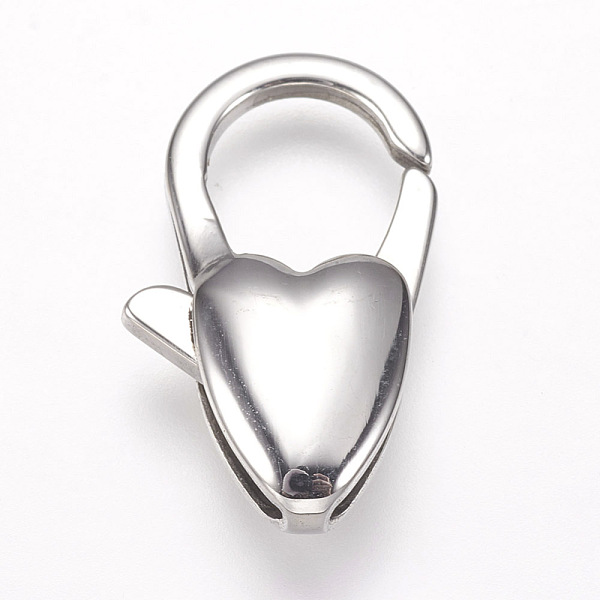 PandaHall 304 Stainless Steel Lobster Claw Clasps, Heart, Stainless Steel Color, 20x12x5mm, Hole: 1.5x5mm 304 Stainless Steel Heart
PandaHall 304 Stainless Steel Lobster Claw Clasps, Heart, Stainless Steel Color, 20x12x5mm, Hole: 1.5x5mm 304 Stainless Steel Heart