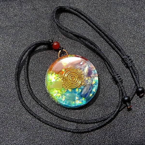 PandaHall Mixed Stone with Vortex Resin Pendant Necklace with Polyester Cord, Chakra Yoga Theme Jewelry for Women, Colorful, 15.75 inch..., Black
PandaHall Mixed Stone with Vortex Resin Pendant Necklace with Polyester Cord, Chakra Yoga Theme Jewelry for Women, Colorful, 15.75 inch..., Black