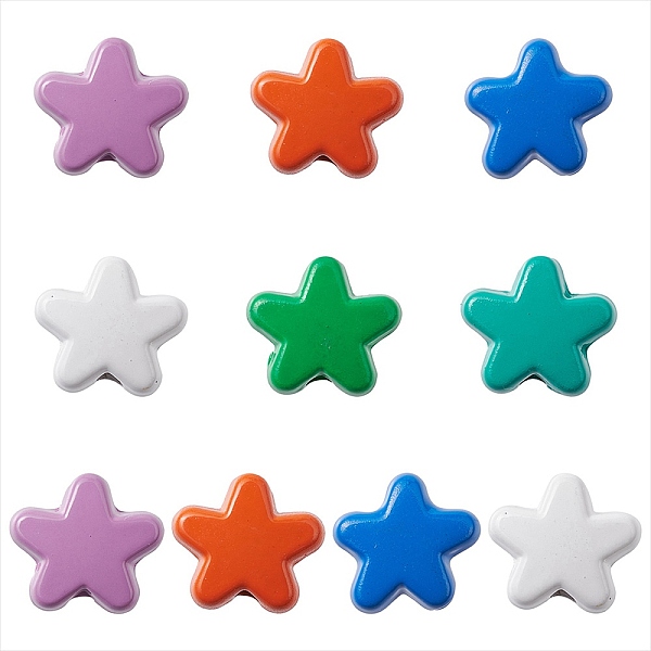 PandaHall Spray Painted Alloy Beads, Star, Mixed Color, 7x8x3.5mm, Hole: 1~1.2mm Alloy Star Multicolor
PandaHall Spray Painted Alloy Beads, Star, Mixed Color, 7x8x3.5mm, Hole: 1~1.2mm Alloy Star Multicolor