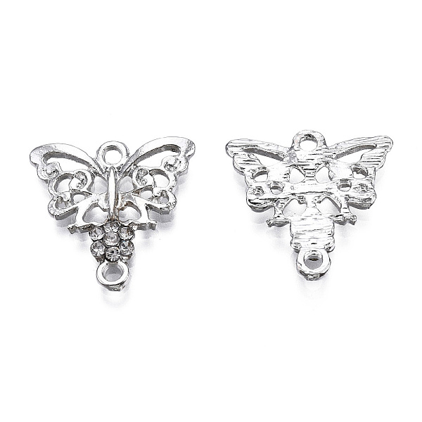 PandaHall Alloy Rhinestone Links connectors, Butterfly, Silver Color Plated, 20x20x2mm, Hole: 2mm Alloy+Rhinestone Butterfly Clear
PandaHall Alloy Rhinestone Links connectors, Butterfly, Silver Color Plated, 20x20x2mm, Hole: 2mm Alloy+Rhinestone Butterfly Clear