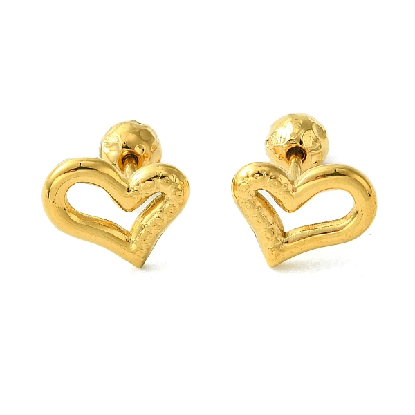 PandaHall 304 Stainless Steel Ear Studs, Heart, Golden, 10x11.5mm 304 Stainless Steel Heart
PandaHall 304 Stainless Steel Ear Studs, Heart, Golden, 10x11.5mm 304 Stainless Steel Heart