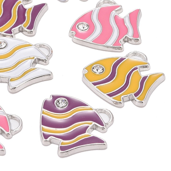 PandaHall Alloy Enamel Pendants, with Rhinestone, Lead Free and Cadmium Free, Butterflyfish, Platinum, Mixed Color, 19x20x2mm, Hole: 3mm..., Multicolor
PandaHall Alloy Enamel Pendants, with Rhinestone, Lead Free and Cadmium Free, Butterflyfish, Platinum, Mixed Color, 19x20x2mm, Hole: 3mm..., Multicolor