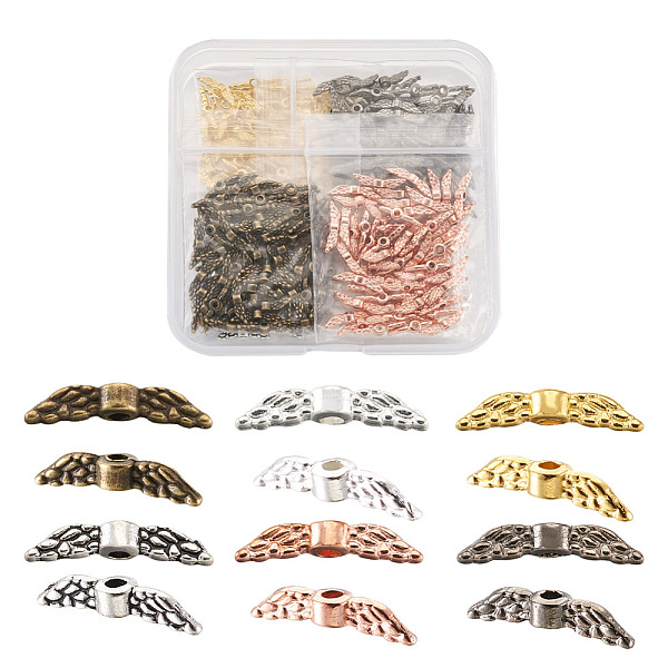 PandaHall 300Pcs 6 Colors Tibetan Style Alloy Beads, Angel Wing, Mixed Color, 12x3x3mm, Hole: 1.5mm, 50pcs/color Alloy Wing
PandaHall 300Pcs 6 Colors Tibetan Style Alloy Beads, Angel Wing, Mixed Color, 12x3x3mm, Hole: 1.5mm, 50pcs/color Alloy Wing