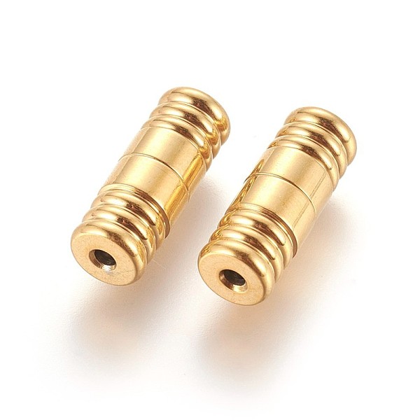 PandaHall 304 Stainless Steel Screw Clasps, Ion Plating (IP), Column, Golden, 18x7mm, Hole: 2mm 304 Stainless Steel
PandaHall 304 Stainless Steel Screw Clasps, Ion Plating (IP), Column, Golden, 18x7mm, Hole: 2mm 304 Stainless Steel