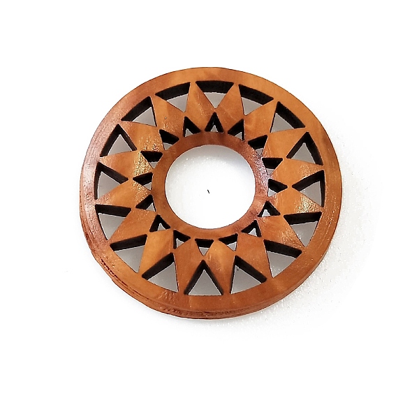 PandaHall Wood Pendants, for Earring Jewelry Making, Donut with Flower, Sienna, 35mm Wood Donut Brown
PandaHall Wood Pendants, for Earring Jewelry Making, Donut with Flower, Sienna, 35mm Wood Donut Brown