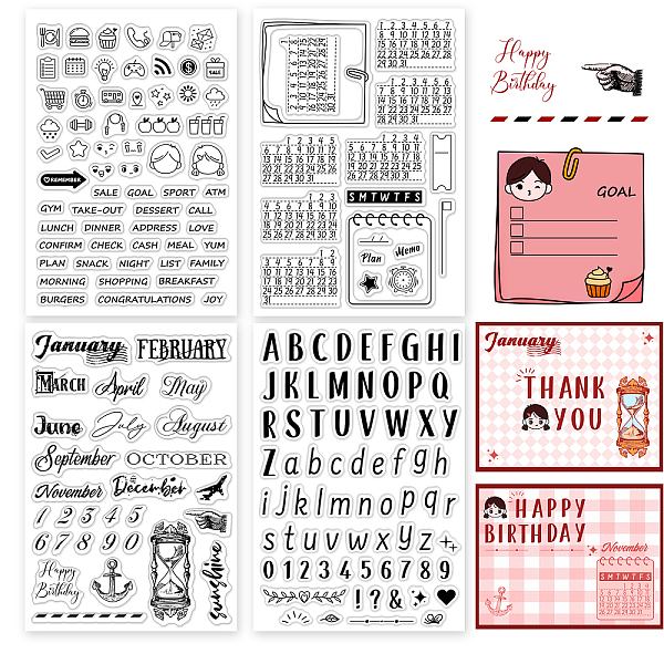 PandaHall 4 Sheets 4 Styles PVC Plastic Stamps, for DIY Scrapbooking, Photo Album Decorative, Cards Making, Stamp Sheets, Film Frame...
PandaHall 4 Sheets 4 Styles PVC Plastic Stamps, for DIY Scrapbooking, Photo Album Decorative, Cards Making, Stamp Sheets, Film Frame...