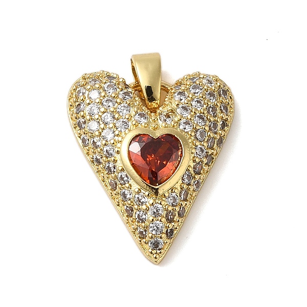 PandaHall Rack Plating Brass & Cubic Zirconia Pendants, Cadmium Free & Lead Free, Long-Lasting Plated, Heart, Red, Real 18K Gold Plated...
PandaHall Rack Plating Brass & Cubic Zirconia Pendants, Cadmium Free & Lead Free, Long-Lasting Plated, Heart, Red, Real 18K Gold Plated...