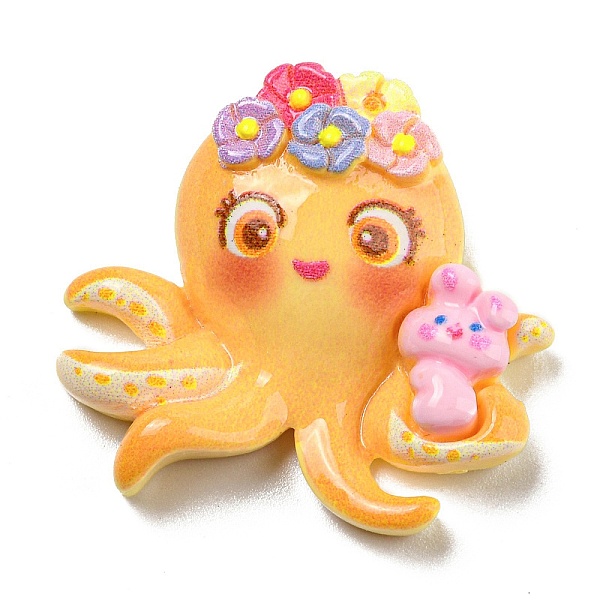 PandaHall Cute Opaque Resin Cabochons, Marine Animal Cabochons, Octopus, 29x31.5x9mm Resin Octopus Orange
PandaHall Cute Opaque Resin Cabochons, Marine Animal Cabochons, Octopus, 29x31.5x9mm Resin Octopus Orange