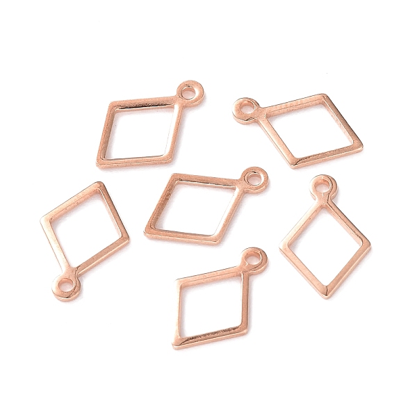 PandaHall 304 Stainless Steel Charms, Rhombus, Rose Gold, 14x9x1mm, Hole: 1mm 304 Stainless Steel Rhombus
PandaHall 304 Stainless Steel Charms, Rhombus, Rose Gold, 14x9x1mm, Hole: 1mm 304 Stainless Steel Rhombus