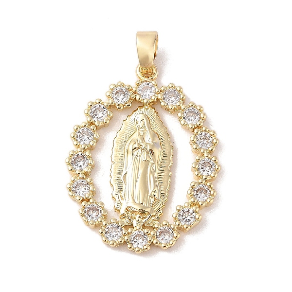 PandaHall Brass Cubic Zirconia Pendants, Long-Lasting Plated, Oval with Holy Virgin Charms, Golden, Clear, 32x25x3mm, Hole: 6x3mm...
PandaHall Brass Cubic Zirconia Pendants, Long-Lasting Plated, Oval with Holy Virgin Charms, Golden, Clear, 32x25x3mm, Hole: 6x3mm...