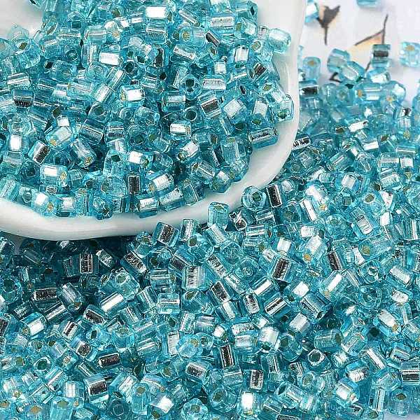PandaHall Glass Seed Beads, Silver Lined, Square, Sky Blue, 3~3.5x2.5~3x2.5~3mm, Hole: 1mm, about 10714pcs/pound Glass
PandaHall Glass Seed Beads, Silver Lined, Square, Sky Blue, 3~3.5x2.5~3x2.5~3mm, Hole: 1mm, about 10714pcs/pound Glass