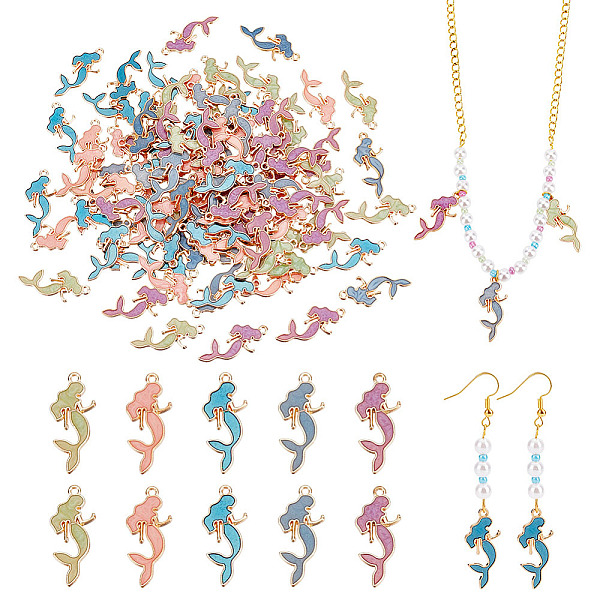 PandaHall Globleland 100Pcs 5 Colors Alloy Enamel Pendants, Golden, Mermaid, Mixed Color, 29x12.5x2mm, Hole: 1.4mm, 20pcs/color Alloy+Enamel..., Multicolor
PandaHall Globleland 100Pcs 5 Colors Alloy Enamel Pendants, Golden, Mermaid, Mixed Color, 29x12.5x2mm, Hole: 1.4mm, 20pcs/color Alloy+Enamel..., Multicolor
