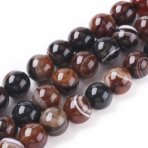 PandaHall Natural Striped Agate/Banded Agate Beads Strands, Dyed & Heated, Round, Coconut Brown, 10mm, Hole: 1.2mm, about 37pcs/strand...
PandaHall Natural Striped Agate/Banded Agate Beads Strands, Dyed & Heated, Round, Coconut Brown, 10mm, Hole: 1.2mm, about 37pcs/strand...