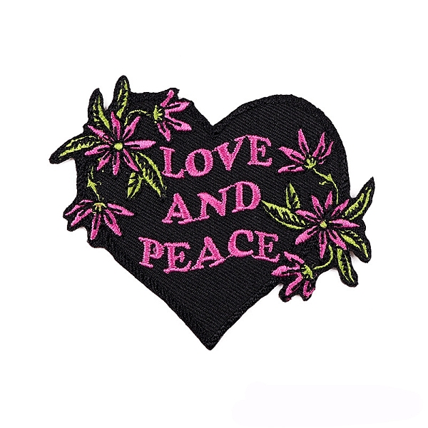 PandaHall Appliques, Embroidery Iron on Cloth Patches, Sewing Craft Decoration, Word Love And Peace, Heart, 77x65mm Fibre Heart
PandaHall Appliques, Embroidery Iron on Cloth Patches, Sewing Craft Decoration, Word Love And Peace, Heart, 77x65mm Fibre Heart