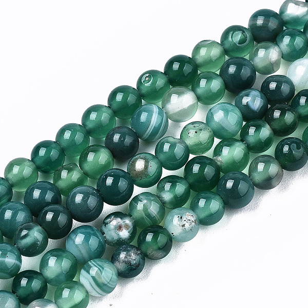 PandaHall Natural Striped Agate/Banded Agate Beads Strands, Dyed, Round, Green, 4.5mm, Hole: 1mm, about 95~99pcs/strand, 14.96 inch~15.20...
PandaHall Natural Striped Agate/Banded Agate Beads Strands, Dyed, Round, Green, 4.5mm, Hole: 1mm, about 95~99pcs/strand, 14.96 inch~15.20...