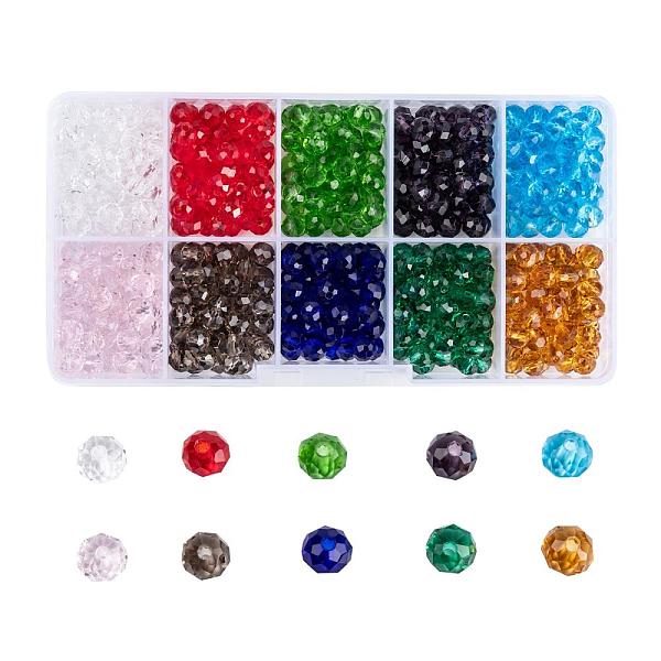 PandaHall Glass Beads, Faceted, Rondelle, Mixed Color, 6x5mm, Hole: 1mm, 10 colors, 50pcs/color, 500pcs/box Glass Rondelle Multicolor
PandaHall Glass Beads, Faceted, Rondelle, Mixed Color, 6x5mm, Hole: 1mm, 10 colors, 50pcs/color, 500pcs/box Glass Rondelle Multicolor