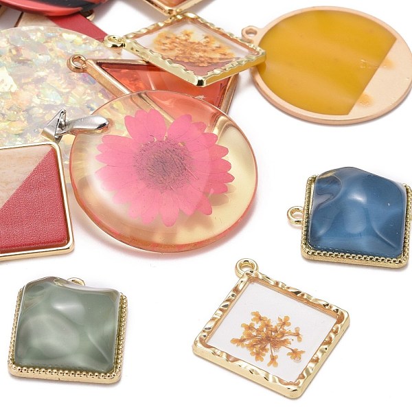 PandaHall Epoxy Resin Pendants, with Golden Foil, Mixed Shape, Mixed Color, 15~50x14~40x1.5~8mm, Hole: 1~2mm Epoxy Resin Mixed Shapes..., Multicolor
PandaHall Epoxy Resin Pendants, with Golden Foil, Mixed Shape, Mixed Color, 15~50x14~40x1.5~8mm, Hole: 1~2mm Epoxy Resin Mixed Shapes..., Multicolor