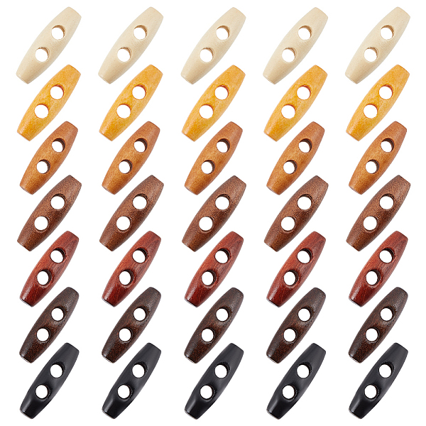 PandaHall 70pcs 7 colors Natural Wood Buttons, Horn Toggle Buttons, 2-Hole, for Sewing Accessories, Mixed Color, 35x12mm, Hole: 5~6mm..., Multicolor
PandaHall 70pcs 7 colors Natural Wood Buttons, Horn Toggle Buttons, 2-Hole, for Sewing Accessories, Mixed Color, 35x12mm, Hole: 5~6mm..., Multicolor