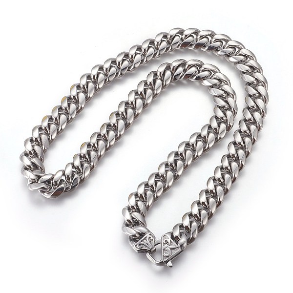 PandaHall 201 Stainless Steel Curb Chain Necklaces, Stainless Steel Color, 23.89 inch(60.7cm), 14mm 201 Stainless Steel
PandaHall 201 Stainless Steel Curb Chain Necklaces, Stainless Steel Color, 23.89 inch(60.7cm), 14mm 201 Stainless Steel