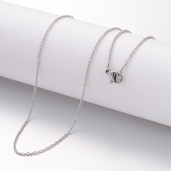PandaHall 304 Stainless Steel Necklace, Cable Chains, with Lobster Clasps, Stainless Steel Color, 19.69 inch(500mm), 1.5mm Stainless Steel
PandaHall 304 Stainless Steel Necklace, Cable Chains, with Lobster Clasps, Stainless Steel Color, 19.69 inch(500mm), 1.5mm Stainless Steel