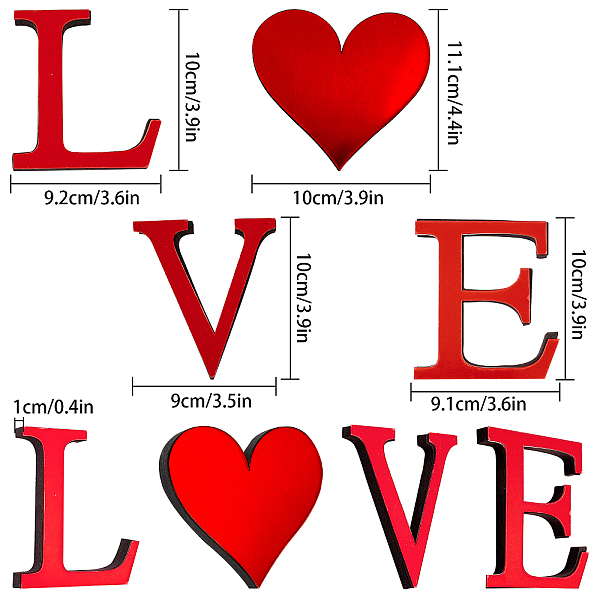 PandaHall Acrylic Mirror Wall Stickers Decal, with EVA Foam, Word LOVE, Red, 4sets/bag Acrylic Word Red
PandaHall Acrylic Mirror Wall Stickers Decal, with EVA Foam, Word LOVE, Red, 4sets/bag Acrylic Word Red