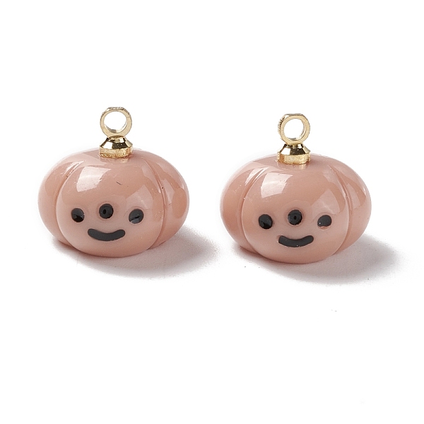 PandaHall Halloween Opaque Resin Charms, with Light Gold Tone Metal Loops, Pumpkin, Rosy Brown, 11x12mm, Hole: 1.6mm Resin Pumpkin
PandaHall Halloween Opaque Resin Charms, with Light Gold Tone Metal Loops, Pumpkin, Rosy Brown, 11x12mm, Hole: 1.6mm Resin Pumpkin