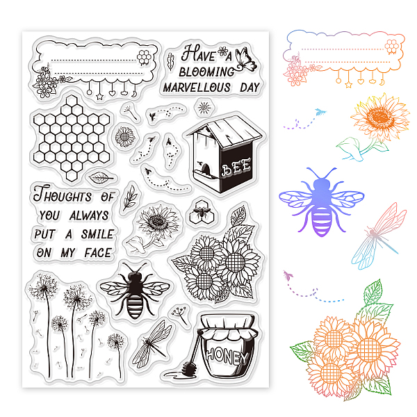 PandaHall PVC Plastic Stamps, for DIY Scrapbooking, Photo Album Decorative, Cards Making, Stamp Sheets, Bees Pattern, 16x11x0.3cm Plastic...
PandaHall PVC Plastic Stamps, for DIY Scrapbooking, Photo Album Decorative, Cards Making, Stamp Sheets, Bees Pattern, 16x11x0.3cm Plastic...