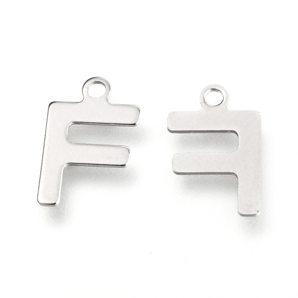 PandaHall 201 Stainless Steel Charms, Alphabet, Letter.F, 12x7.8x0.6mm, Hole: 1.4mm 201 Stainless Steel Letter F
PandaHall 201 Stainless Steel Charms, Alphabet, Letter.F, 12x7.8x0.6mm, Hole: 1.4mm 201 Stainless Steel Letter F