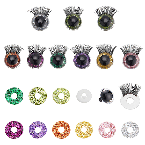 PandaHall PH 18 Sets Safety Eyes with Eyelashes Glitter Crochet Eyes Craft Animal Eyes 20mm Plastic Eyes with Washer for Amigurumi Teddy..., Multicolor
PandaHall PH 18 Sets Safety Eyes with Eyelashes Glitter Crochet Eyes Craft Animal Eyes 20mm Plastic Eyes with Washer for Amigurumi Teddy..., Multicolor