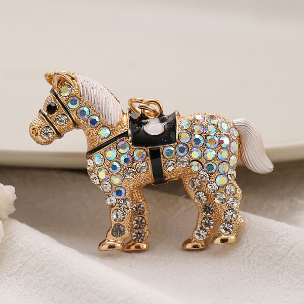 PandaHall Cartoon Alloy Rhinestone Horse Pendant Keychain, with Enamel and Lobster Clasp, for Bag Car Decoration, Crystal AB, 5.5x7cm Alloy..., Clear
PandaHall Cartoon Alloy Rhinestone Horse Pendant Keychain, with Enamel and Lobster Clasp, for Bag Car Decoration, Crystal AB, 5.5x7cm Alloy..., Clear