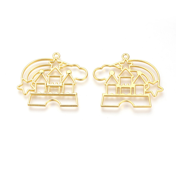 PandaHall Alloy Open Back Bezel Pendants, For DIY UV Resin, Epoxy Resin, Pressed Flower Jewelry, Castle, Golden, 40x46x2mm, Hole: 2.5mm...
PandaHall Alloy Open Back Bezel Pendants, For DIY UV Resin, Epoxy Resin, Pressed Flower Jewelry, Castle, Golden, 40x46x2mm, Hole: 2.5mm...
