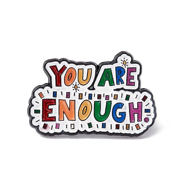 PandaHall Colorful Word You Are Enough Enamel Pin, Electrophoresis Black Alloy Inspirational Brooch for Backpack Clothes, Word...
PandaHall Colorful Word You Are Enough Enamel Pin, Electrophoresis Black Alloy Inspirational Brooch for Backpack Clothes, Word...