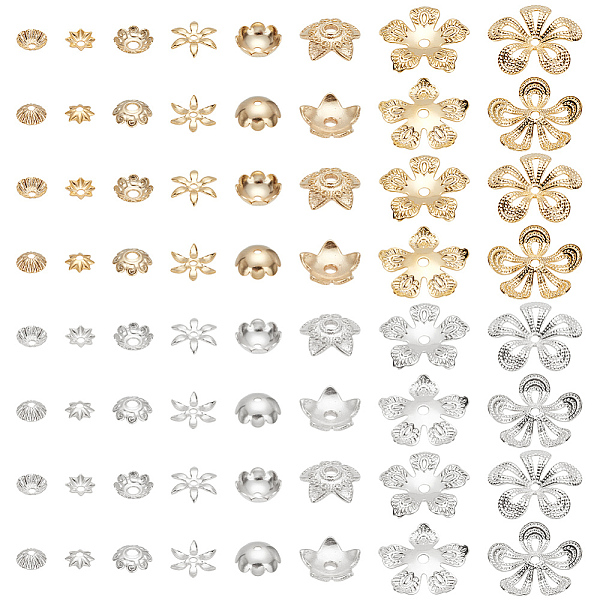 PandaHall 64PCS 16Style Brass Bead Cap, Flower, Mixed Color, 4.5~15.5x4.5~16x0.5~2.5mm, Hole: 1~1.8mm Brass
PandaHall 64PCS 16Style Brass Bead Cap, Flower, Mixed Color, 4.5~15.5x4.5~16x0.5~2.5mm, Hole: 1~1.8mm Brass