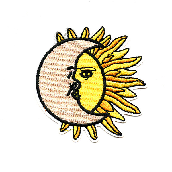 PandaHall Computerized Embroidery Cloth Iron on/Sew on Patches, Costume Accessories, Appliques, Moon with Sun, Colorful, 70x69mm Cloth Sun
PandaHall Computerized Embroidery Cloth Iron on/Sew on Patches, Costume Accessories, Appliques, Moon with Sun, Colorful, 70x69mm Cloth Sun