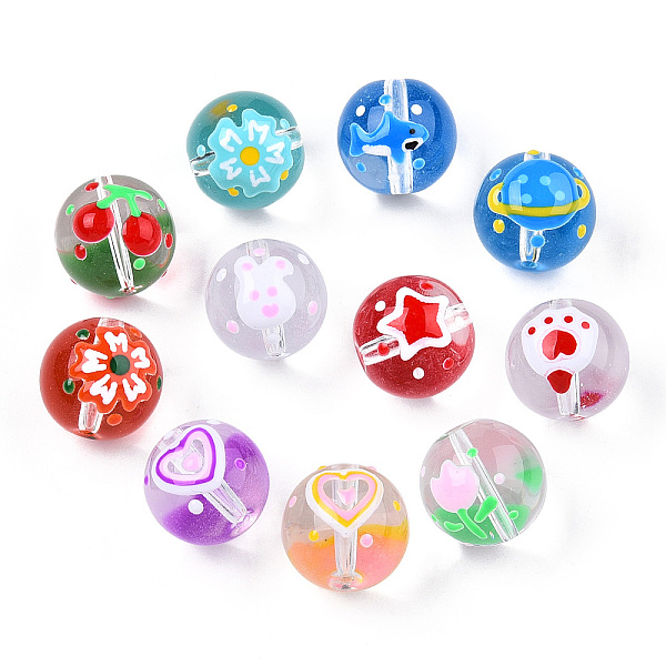 PandaHall Transparent Handmade Lampwork Beads, Round with Mixed Patterns, Mixed Color, 17x16x15mm, Hole: 1.8~2mm Lampwork Round Multicolor
PandaHall Transparent Handmade Lampwork Beads, Round with Mixed Patterns, Mixed Color, 17x16x15mm, Hole: 1.8~2mm Lampwork Round Multicolor