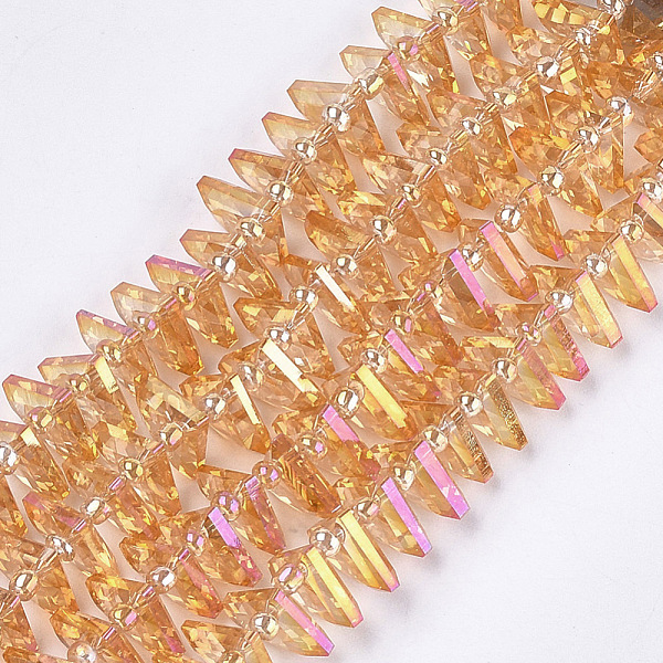 PandaHall Electroplate Glass Beads Strands, Faceted, Fan, Orange, 10x12.5x4mm, Hole: 1mm, about 90pcs/strand, 19.2 inch Glass Fan Orange
PandaHall Electroplate Glass Beads Strands, Faceted, Fan, Orange, 10x12.5x4mm, Hole: 1mm, about 90pcs/strand, 19.2 inch Glass Fan Orange