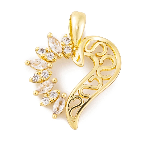 PandaHall Rack Plating Brass Micro Pave Clear Cubic Zirconia Pendants, Long-Lasting Plated, Lead Free & Cadmium Free, Heart, Golden...
PandaHall Rack Plating Brass Micro Pave Clear Cubic Zirconia Pendants, Long-Lasting Plated, Lead Free & Cadmium Free, Heart, Golden...