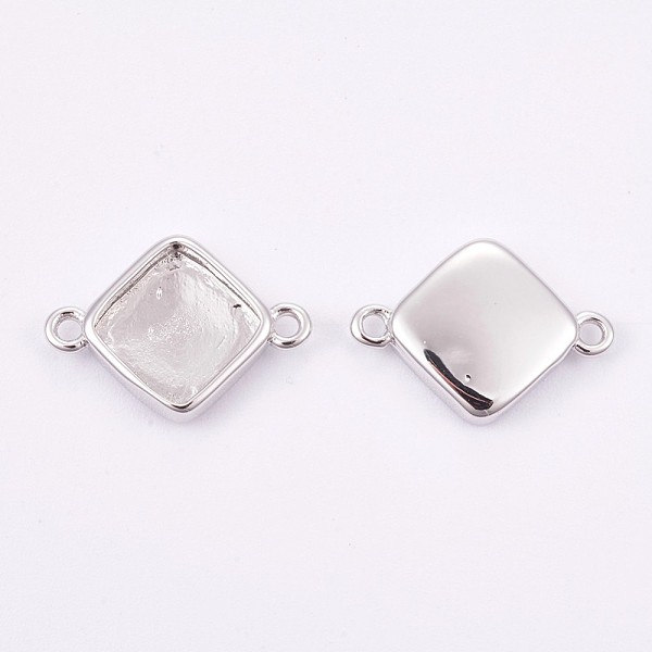 PandaHall Brass Cabochon Connector Settings, Long-Lasting Plated, Rhombus, Platinum, Tray: 10x10mm, 12x17x2.5mm, Hole: 1.4mm Brass Rhombus
PandaHall Brass Cabochon Connector Settings, Long-Lasting Plated, Rhombus, Platinum, Tray: 10x10mm, 12x17x2.5mm, Hole: 1.4mm Brass Rhombus