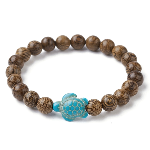 PandaHall Natural Wood Round & Synthetic Turquoise Turtle Beaded Stretch Bracelet for Women, Inner Diameter: 2-1/8 inch(5.5cm) Synthetic...
PandaHall Natural Wood Round & Synthetic Turquoise Turtle Beaded Stretch Bracelet for Women, Inner Diameter: 2-1/8 inch(5.5cm) Synthetic...